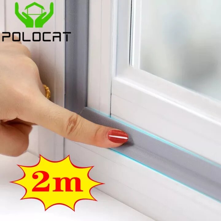 Polocat 2M Self Adhesive Window Door Sealing Strip, Soundproof Acoustic Foam Tape, Weather Peeling, Gap Filler, Window Hardware#2
