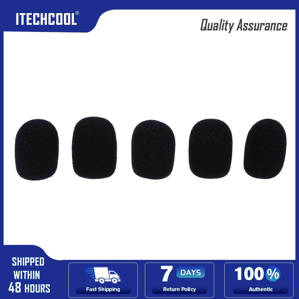5pcs Soft Elastic Sponge Microphone Head Cover for Headset Collar Mic