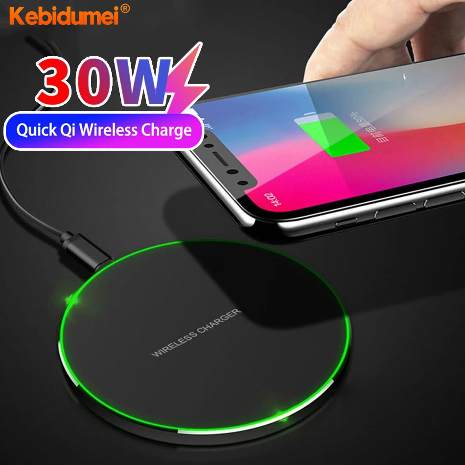 Kebidumei 30W Fast Charger USB C for Qi Wireless Charging Quick Charge for Phones Fast Charging