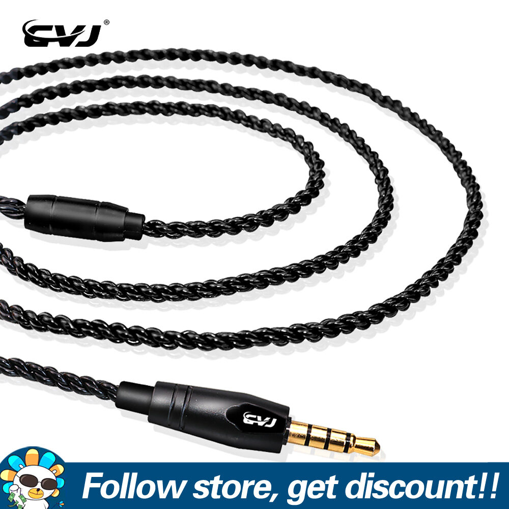 FAAEAL CVJ V1 Replacement Earphone Cable Oxygen-Free Copper Cable 3.5mm Upgrade Earbuds Wire 2Pin 0.75mm/0.78mm/MMCX Connector Headsets Line For BLON BL03 Moondrop Aria KATO KZ ZSN Pro CCA CA16 Pro TR