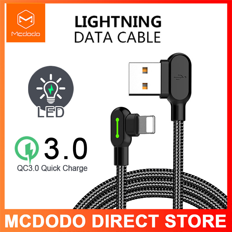 Mcdodo Type C 90° Gaming Cable for Samsung Huawei Xiaomi charging cable 0.5 / 1.2M / 1.8M