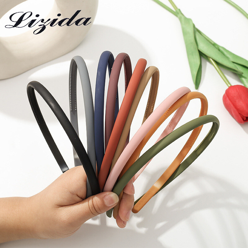 Lizida Korea Headband Hairpin Hair Accessories Simple Scrub Headbands Thin Headband Resin Hairbands Girls Anti-Slip Hair Hoop Head wear