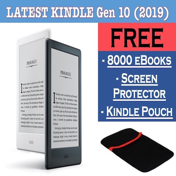 ★BestSGElectronics★ Latest Amazon Basic Kindle 10th Generation (2020) Now with Front Light! Free 7000 eBooks, Free Protective Pouch, Free Scree Protector! From Best SG Electronics