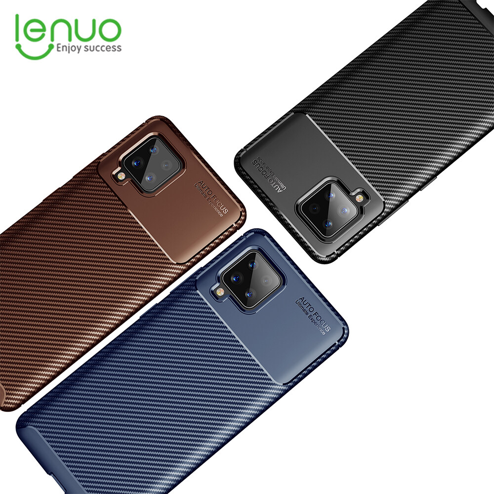 Lenuo for Samsung Galaxy A42 5G Case - TPU Carbon Fiber Shockproof Anti-scratch Matte Cellphone Back Cover Phone Case