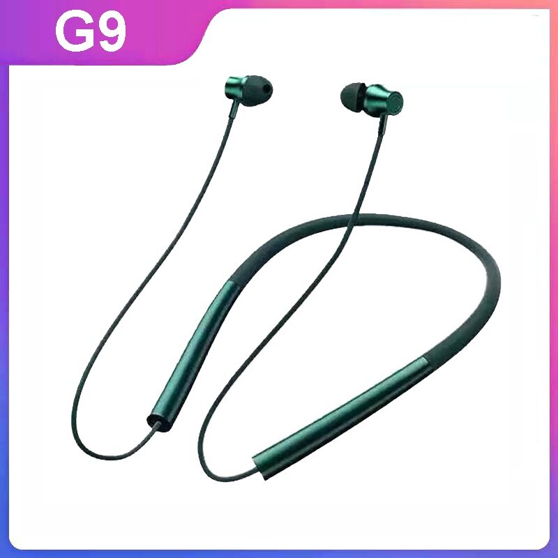 G9 Wireless Bluetooth Earphones neck hanging sports earbuds with microphone Headset Waterproof Sport Earbuds Noise Reduction Headphone