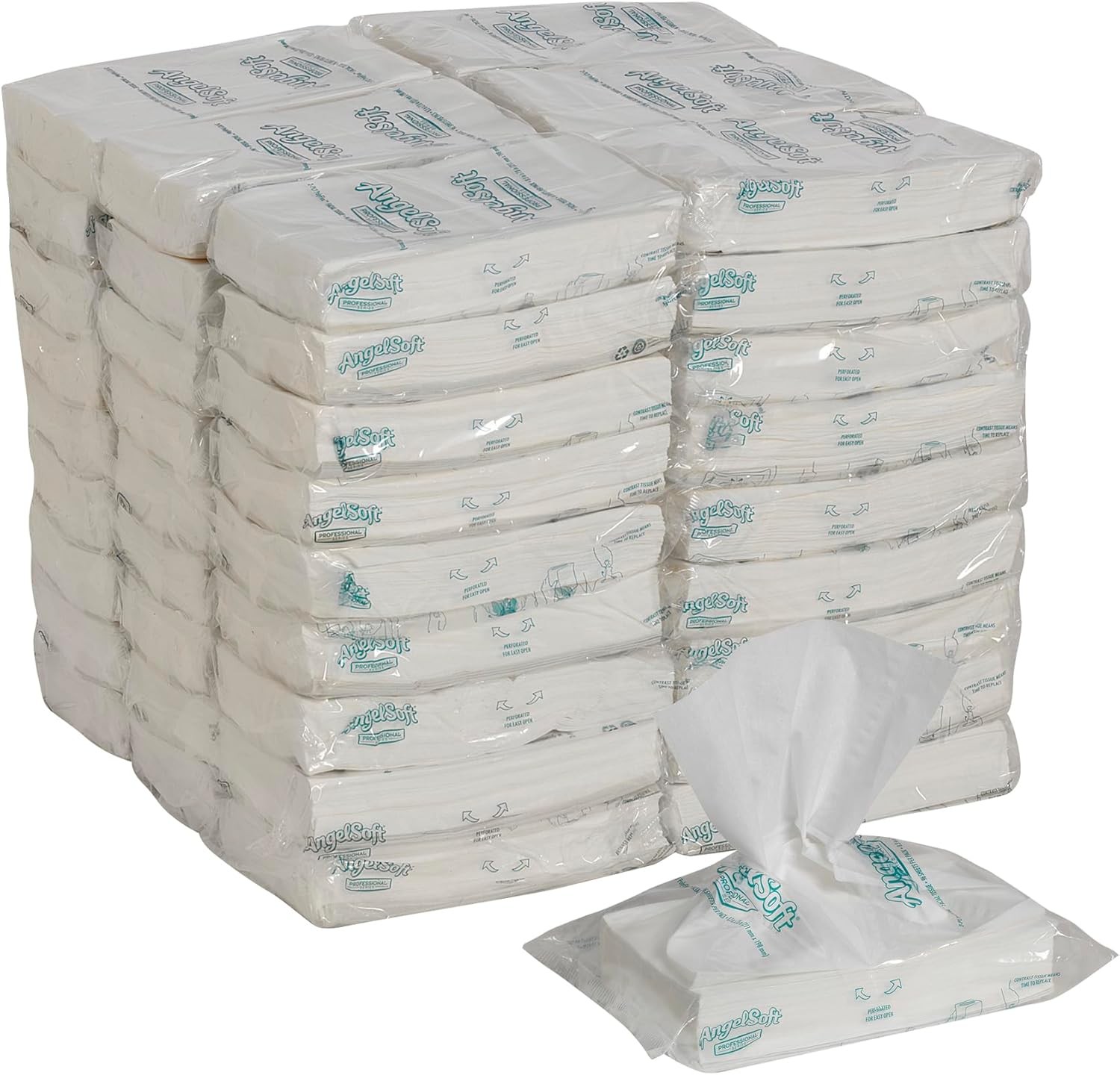 Georgia-Pacific Angel Soft professional series Polyflex 2-layer paper towels (47580), 96 in a pack and 54 in a box, suitable for any dispenser.