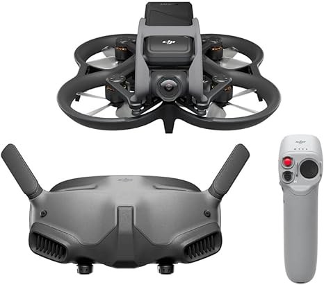 DJI Avata Pro-View 组合(DJI 护目镜 2) - 第一人称视图无人机 UAV 四轴飞行器,带 4K 稳定视频,超宽 155° FOV,内置螺旋桨防护罩,高清低延迟传输