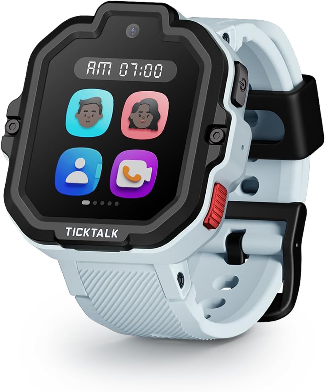 TickTalk5 children's smart watch, with GPS tracker, video call, SMS and parent application, 4G smart watch with free music, phone call and reminder, suitable for children aged 3-12.