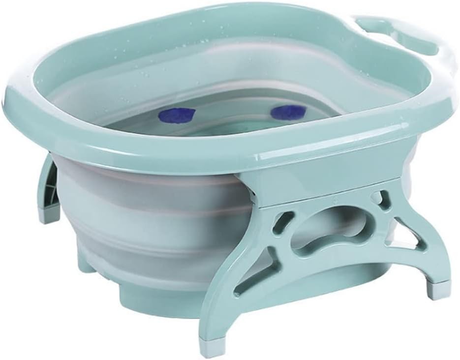 HBJWOV Foot Tub Foldable Spa Pedicure Buckets Hot Water Tub Bath Soak Feet Container Thick Sturdy Plastic Basin(Gray)