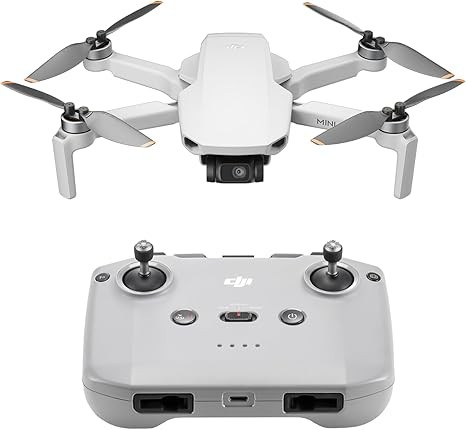 DJI Mini 4K 无人机 4K 超高清相机 适用于成人,249 克以下,3 轴万向节稳定,10 公里视频传输,自动返回,防风,1 节电池,最大飞行时间可达 31 分钟,智能 飞行